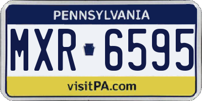 PA license plate MXR6595