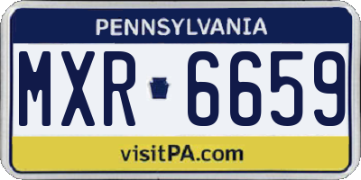 PA license plate MXR6659