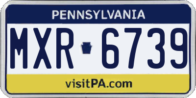 PA license plate MXR6739