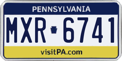 PA license plate MXR6741