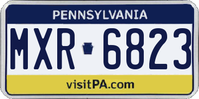 PA license plate MXR6823
