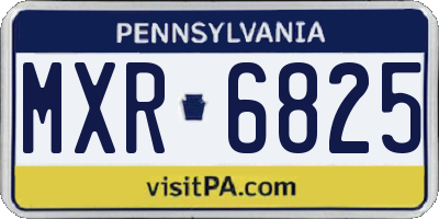 PA license plate MXR6825