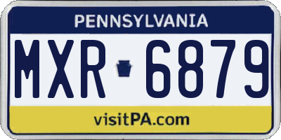 PA license plate MXR6879