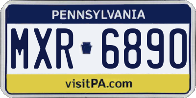 PA license plate MXR6890