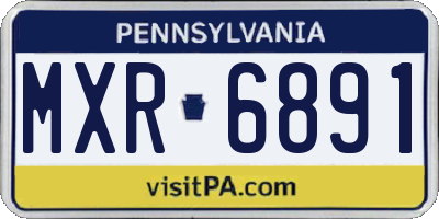 PA license plate MXR6891