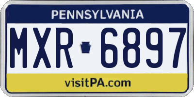 PA license plate MXR6897