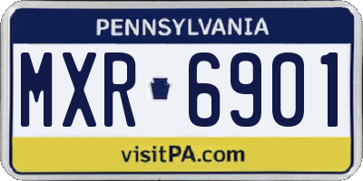 PA license plate MXR6901