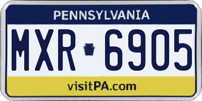 PA license plate MXR6905
