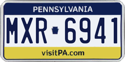 PA license plate MXR6941