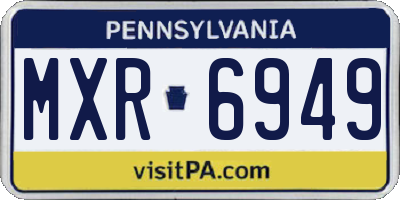 PA license plate MXR6949