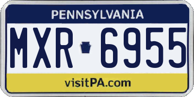 PA license plate MXR6955