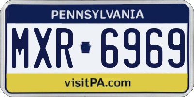 PA license plate MXR6969