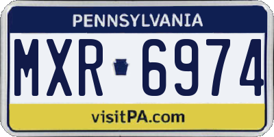 PA license plate MXR6974