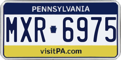 PA license plate MXR6975
