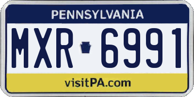 PA license plate MXR6991