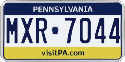 PA license plate MXR7044