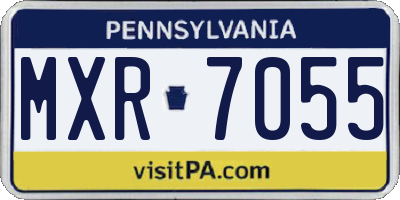 PA license plate MXR7055