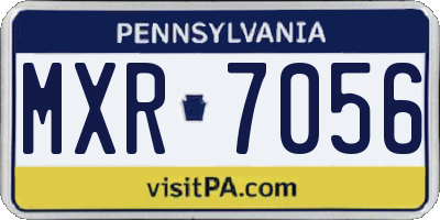 PA license plate MXR7056