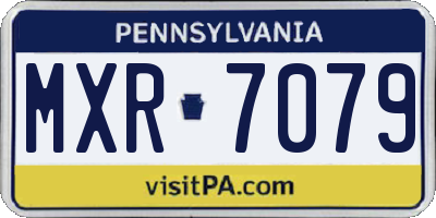 PA license plate MXR7079