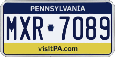PA license plate MXR7089