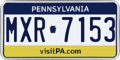 PA license plate MXR7153