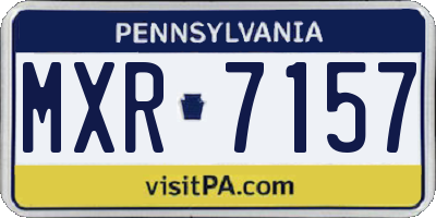 PA license plate MXR7157