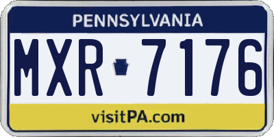 PA license plate MXR7176