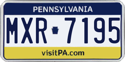PA license plate MXR7195