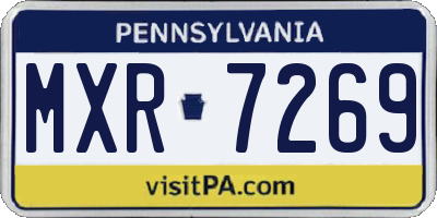 PA license plate MXR7269