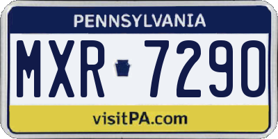 PA license plate MXR7290