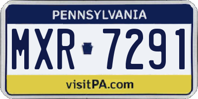 PA license plate MXR7291