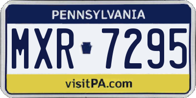 PA license plate MXR7295
