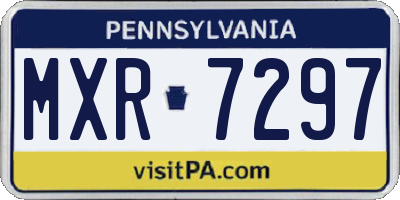 PA license plate MXR7297
