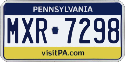 PA license plate MXR7298