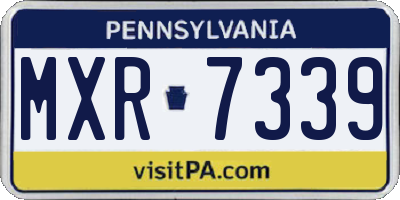 PA license plate MXR7339