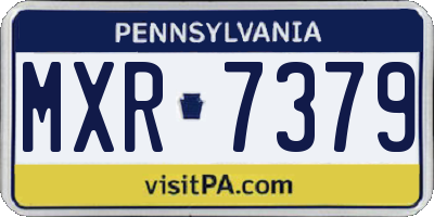 PA license plate MXR7379
