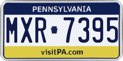 PA license plate MXR7395