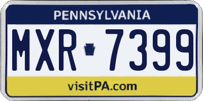 PA license plate MXR7399