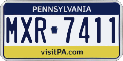 PA license plate MXR7411