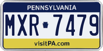 PA license plate MXR7479