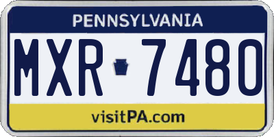 PA license plate MXR7480