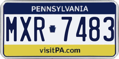 PA license plate MXR7483