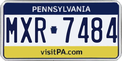 PA license plate MXR7484