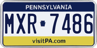PA license plate MXR7486