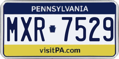 PA license plate MXR7529