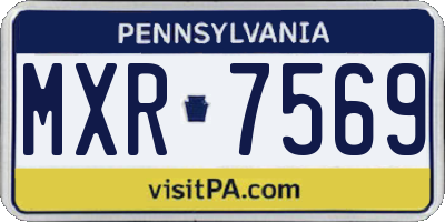 PA license plate MXR7569