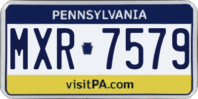 PA license plate MXR7579