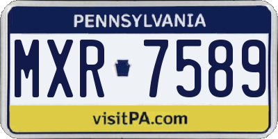 PA license plate MXR7589