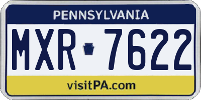 PA license plate MXR7622
