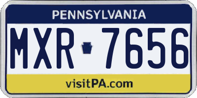 PA license plate MXR7656